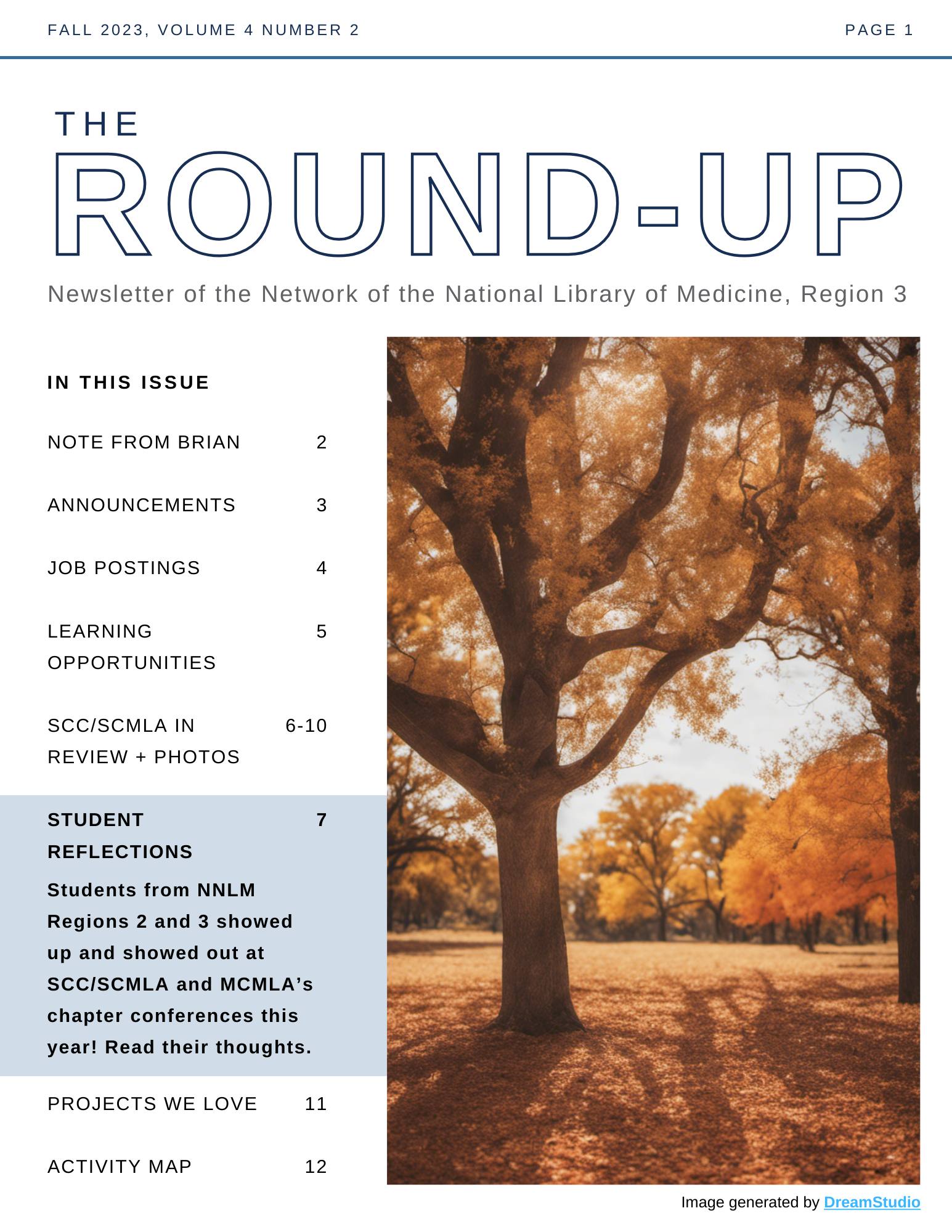 The Round Up - Fall 2023 cover