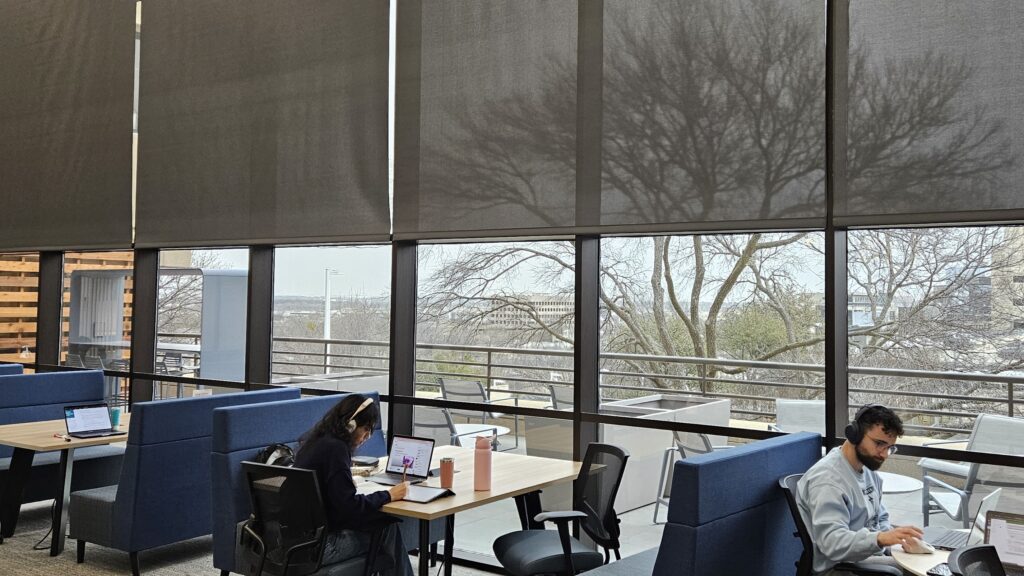 new furniture, blinds and balcony updates on the second floor