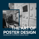 promotional graphic for "The Art of Poster Design: Research Posters Made Easy"