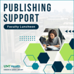 Publishing Support Faculty Luncheon promotional graphic.